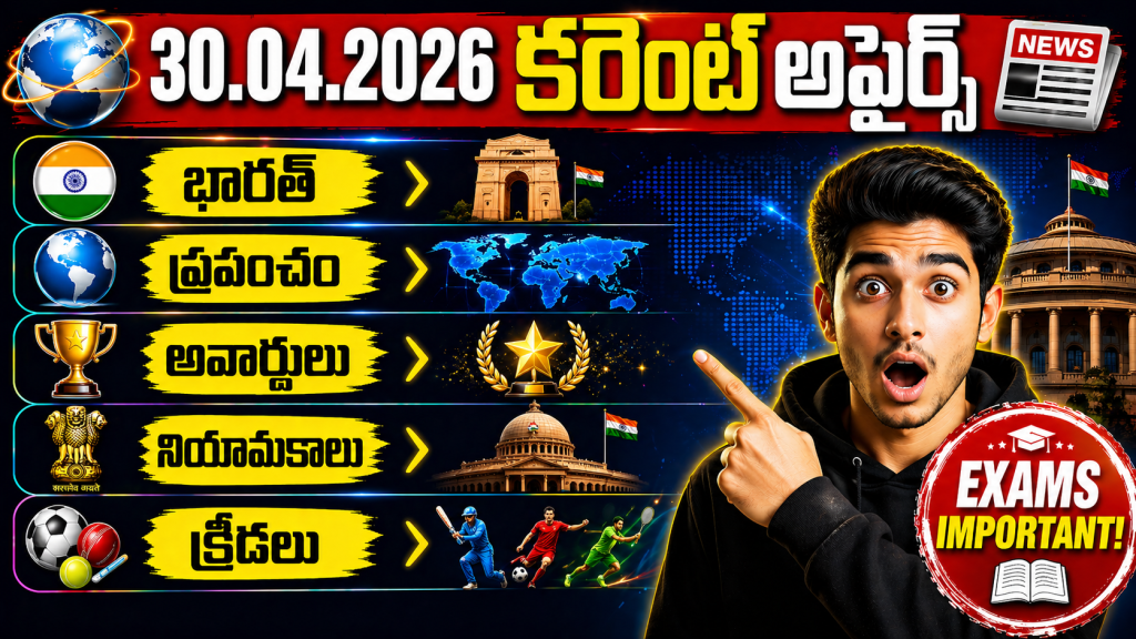 Daily Current Affairs In Telugu