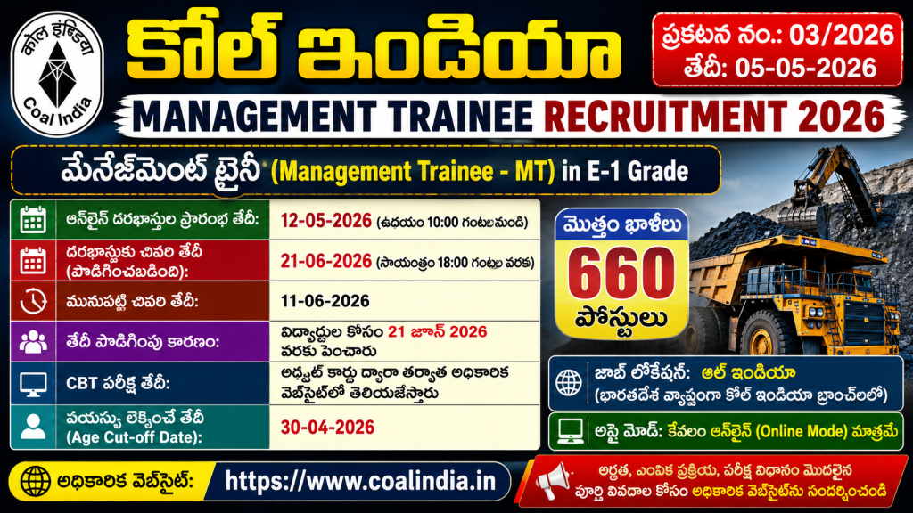 Coal India recruitment 2026