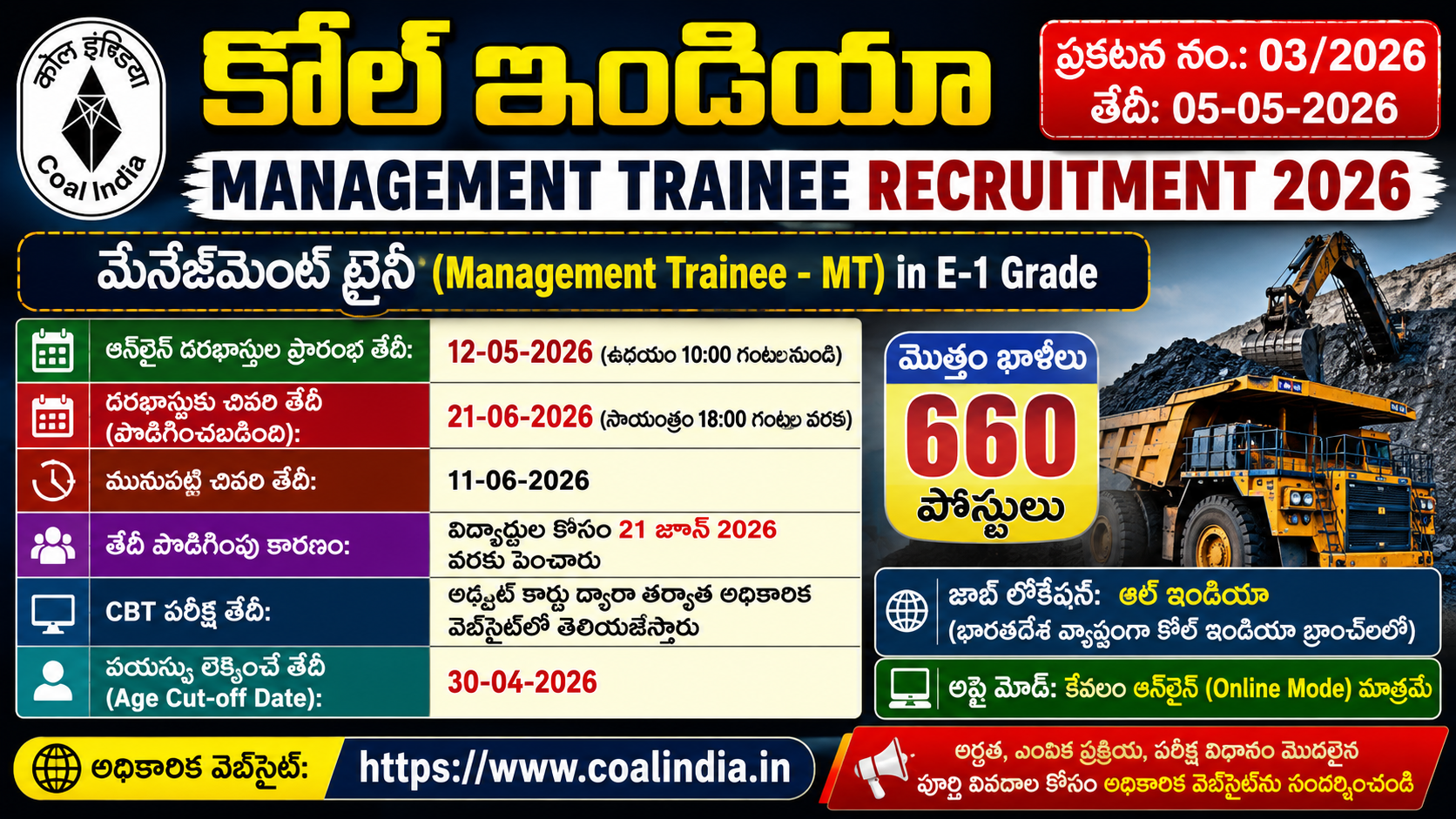 Coal India recruitment 2026