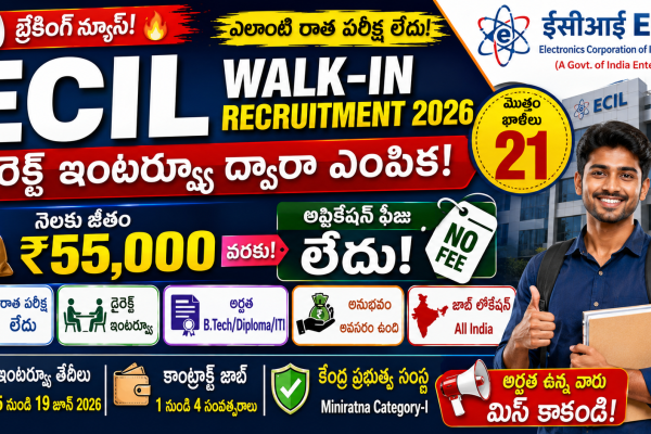 ECIL Walk-in Recruitment 2026
