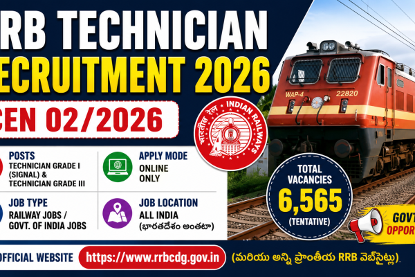RRB Technician Recruitment 2026