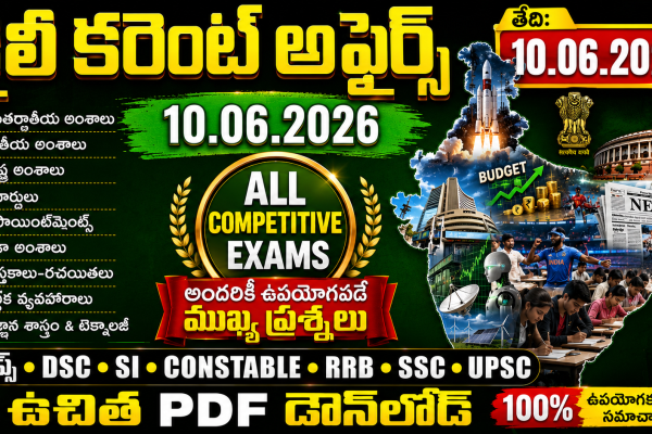 Daily Current Affairs In Telugu