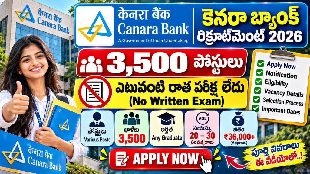 Canara Bank Apprentice Recruitment 2026