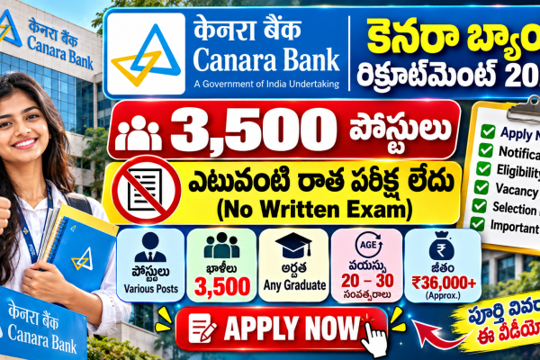 Canara Bank Apprentice Recruitment 2026