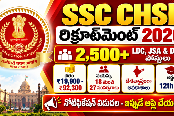 SSC CHSL 2026 Recruitment Notification for 2,536 Posts